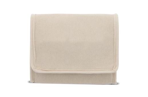 Cooler bag 100% cotton exterior square 22x18x18cm Ecru