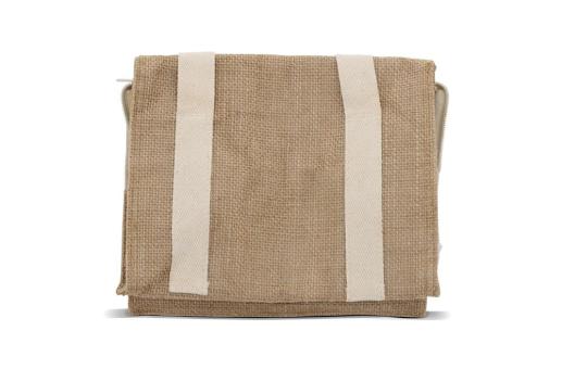 Cooler bag jute square 22x18x18cm Ecru