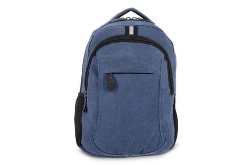 Rucksack Harper aus recyceltem Baumwoll-Canvas Dunkelblau