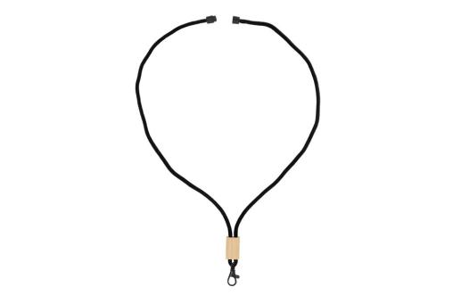 R-PET Kordel-Lanyard Schwarz