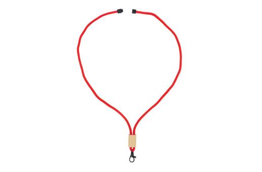R-PET paracord lanyard Red