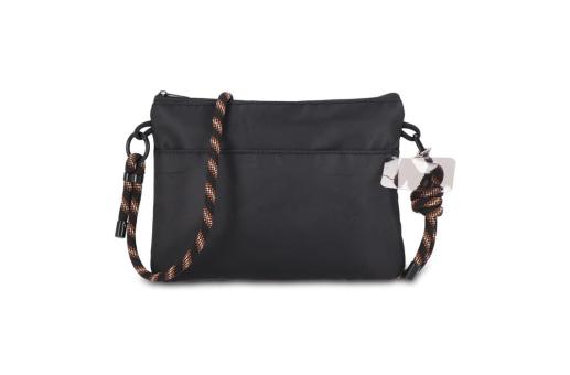Crossbody Tasche mit Paracord-Gurt Schwarz