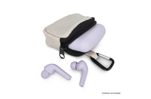 Nylon Earphones Pouch 6.5 x 6 cm Fawn