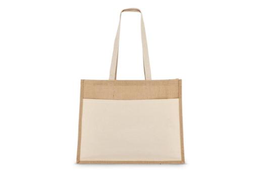 Jute Tragetasche OEKO-TEX® 45 x 12 x 35cm 320g/m² Ecru