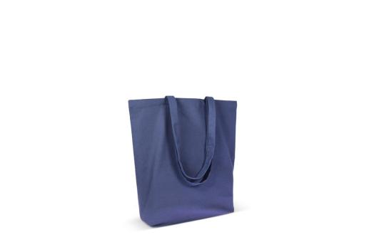 Einkaufstasche Bio-Baumwolle farbig lang 270g/m² 42x12x43 cm Dunkelblau