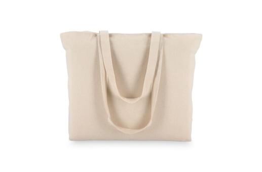 Baumwoll-Tragetasche mit Reißverschluss OEKO-TEX® 47 x 11 x 35cm 320g/m² Ecru