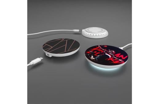 Enjoy Technology Kabelloses Schnellladegerät 15 W mit LED-Anzeige Weiß