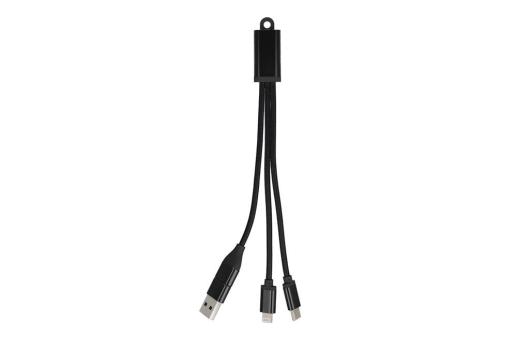 2-in-1 Charging Cable USB-A/C to USB-C &amp; Lightning Aluminium Black