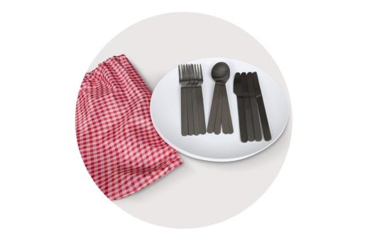 Picknick-Doppel-Fahrradtasche aus R-PET-Material Dunkelblau