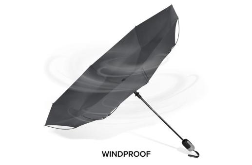 Zusammenfaltbarer 22” Regenschirm mit automatischer Öffnung Schwarz