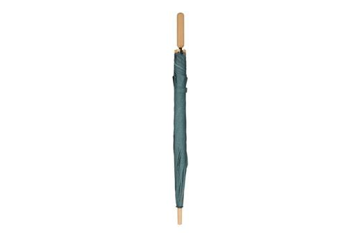 Stick umbrella 25” R-PET straight handle auto open Dark green