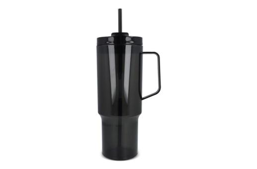 Miami mug with handle Transparent 1.2 L R-PET Transparent black