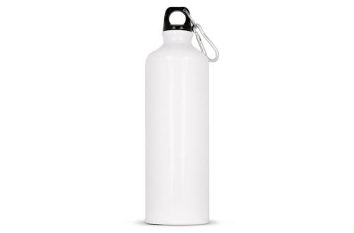 Water bottle aluminum with carabiner 750ml 