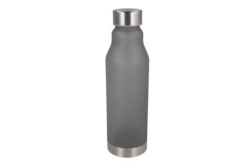 R-PET Flasche gefrostet 600ml Schwarz/weiss