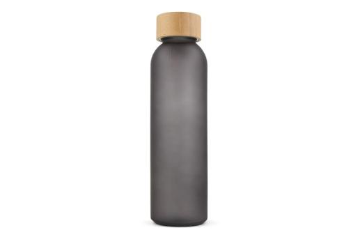 Water bottle glass & bamboo 500ml Dark grey