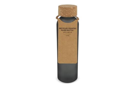 Gefrostete Glasflasche mit Korkdeckel 500ml 