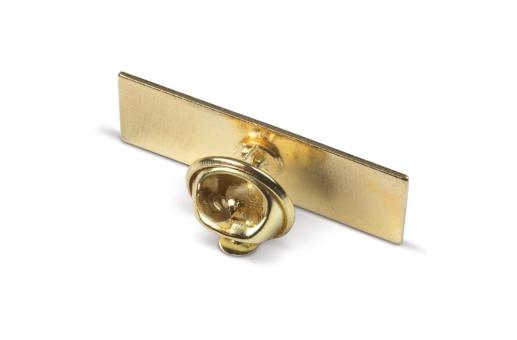 Metall Pin rechteckig 30x10mm Gold