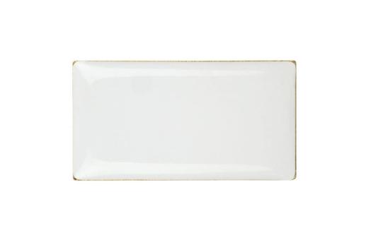 Metall Pin rechteckig 26x14mm Gold