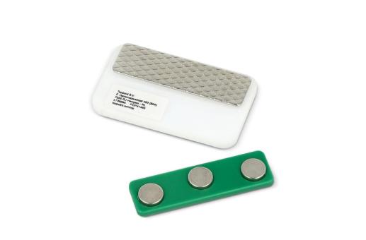Namensschild mit Magnet 50x30mm Weiß