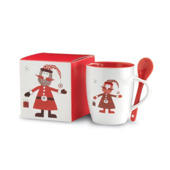 CLAUS Mug with spoon 250ml Multicolor