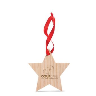 WOOSTAR Star shaped hanger Timber