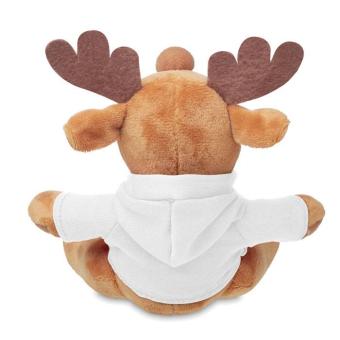 RUDOLPH Plush reindeer with hoodie White