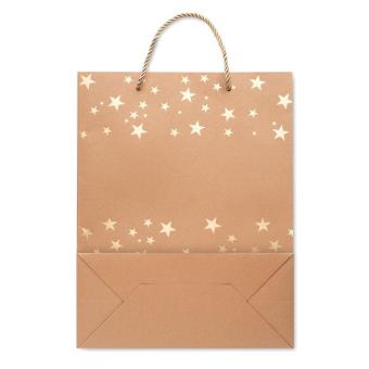 SPARKLE Gift paper bag with pattern Goldyellow