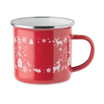 SEASOMEL Christmas enamel mug 300ml Red
