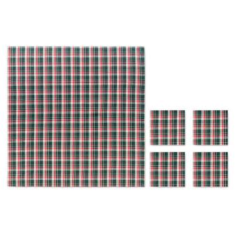 SANTABLE Chequer cotton tablecloth set Multicolor