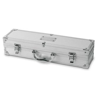 ASADOR 3 BBQ tools in aluminium case Silver