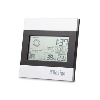 RIPPER Weather station and clock Flat silver