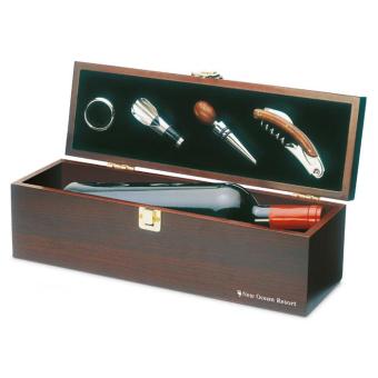 COSTIERES Wine set in wine box Timber