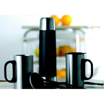 ISOSET Insulation flask with 2 mugs Black