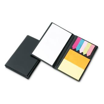 MEMOFF Memo pad with page markers Black