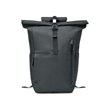 VALLEY ROLLPACK Rolltop-Rucksack 300D RPET Schwarz