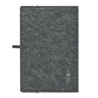 FELTBOOK DIN A5 Notizbuch RPET-Filz Steingrau
