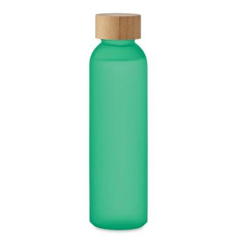 ABE Frosted glass bottle 500ml Transparent green