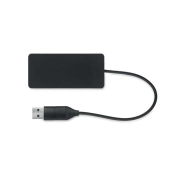 HUB-C 3 Port USB Hub Schwarz