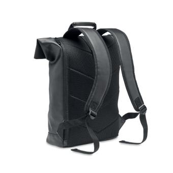 BAI ROLL 15" Rolltop-Rucksack PU Schwarz