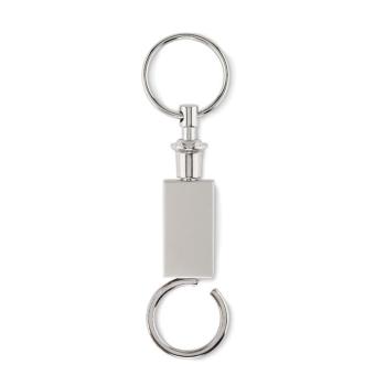 KEYSPLIT Pull apart split key ring Flat silver