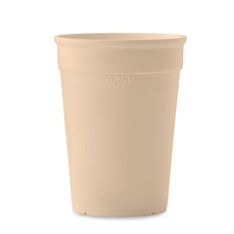 AWAYCUP Recycelter PP-Becher 300 ml Beige