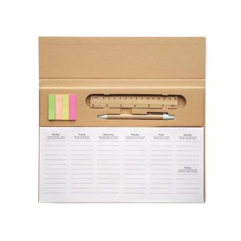 MEMWEEK 125-seitiger Wochenplaner Beige