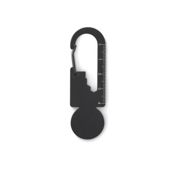 MULTIKEY Multifunctional key ring token Black