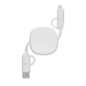 LINEA Einziehbares Ladekabel 60W Weiß