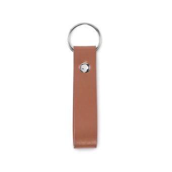 STROKEY Schlüsselring mit Schlaufe PU Braun