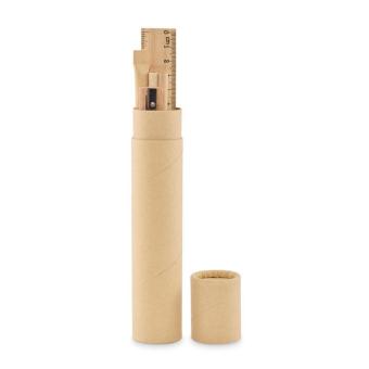 MEJU Paper tube stationery set Fawn