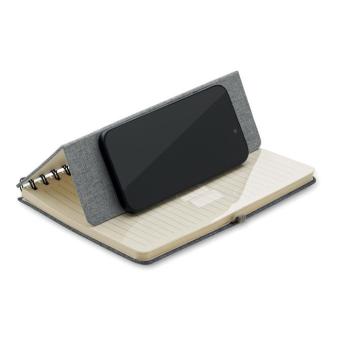 STRATA A5 notebook with phone holder Convoy grey