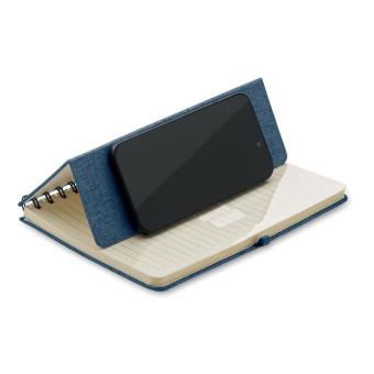 STRATA A5 notebook with phone holder Aztec blue