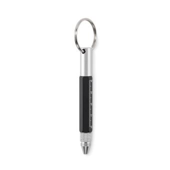 TWEN Key ring with twist action pen Black