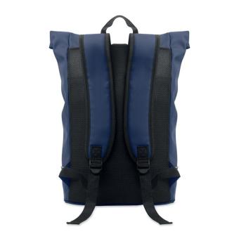 LAPTOSA Laptop 15" roll top PU backpack Aztec blue